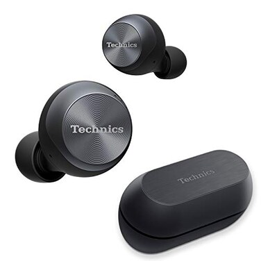 Technics True Wireless Earbuds, Bluetooth Earbuds, Dual Hybrid Technology, Hi-Fi Sound, Compact Design, Alexa Compatible, (EAH-AZ70W-K), Black