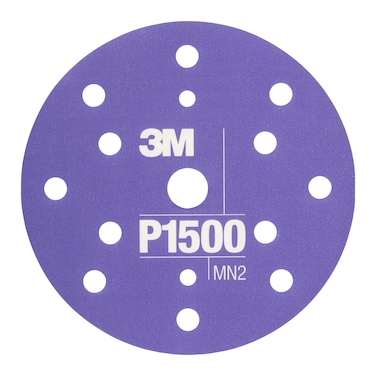 3M Hookit Flexible Abrasive Disc 34409, 6 in, 1500+ Grade, 25 Pack, Paint Finishing, Defect Removal, Clear Coat Sanding