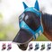 Harrison Howard CareMaster Pro Luminous Horse Fly Mask Large Eye Space Long Nose with Ears UV Protection for Horse Sky Blue M Cob