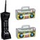 Minelife 3 Pack Inflatable Mobile Phone and Blow Up Radio Boombox, Inflatable Boom Box Fake Inflatable Phone 80s 90s Party Decorations for Rappers Hip Hop B-Boys Costume Accessory Party Supplies