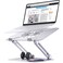 Laptop Stand, Laptop Riser with Heat-Vent to Elevate Laptop, Adjustable Ergonomic Computer Stand Holder for Laptop, Compatible with MacBook, Air, Pro All Laptops 10-17" (Silver)