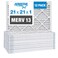 Aerostar 21x21x1 MERV 13 Pleated Air Filter, AC Furnace Air Filter, 12 Pack (Actual Size: 20 7/8" x 20 7/8" x 3/4")
