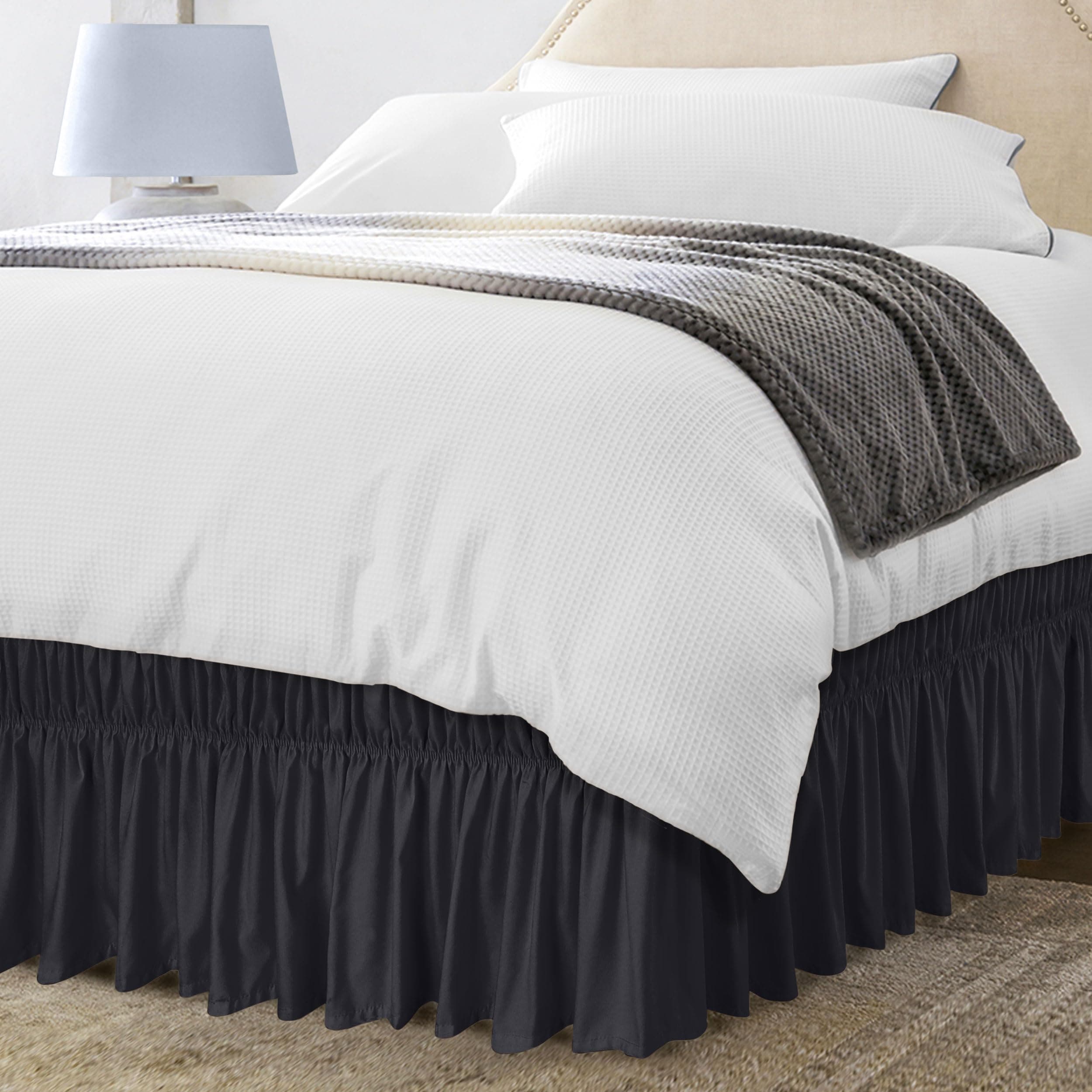 Full Size Bed Skirt With 12 Inch Drop - Luxury Hotel Quality Dust Ruffle
