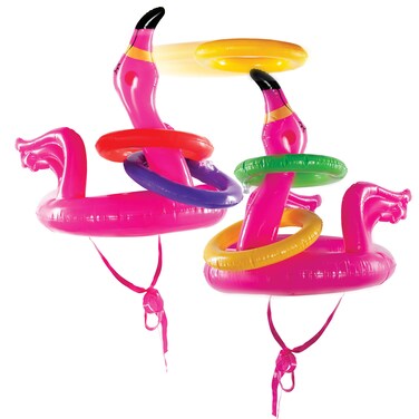 Top Race Flamingo Ring toss Games for Kids Outdoor, Inflatable Pool Toys, Luau Party Favors - Carnival Games, Pool Accessories for Kids 3-10 and Family - Hawaiian Theme Luau Party Decorations