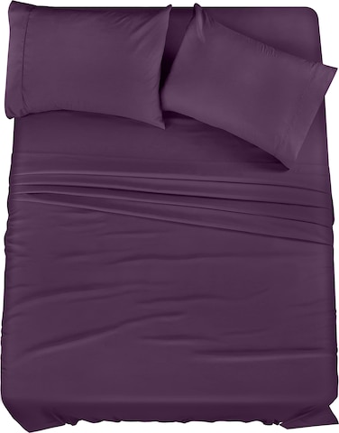 Utopia Bedding Queen Bed Sheets Set - 4 Piece Bedding - Brushed Microfiber - Shrinkage and Fade Resistant - Easy Care (Queen, Purple)