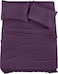 Utopia Bedding Queen Bed Sheets Set - 4 Piece Bedding - Brushed Microfiber - Shrinkage and Fade Resistant - Easy Care (Queen, Purple)