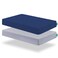 Biloban Pack and Play Sheets Fitted, 2 Pack Pack and Play Sheet Fits for Graco Pack n Play Mattress, Neutral Playard Sheets for Baby Boys and Girl, Light Grey &amp; Navy, 38&rdquo;X 26&rdquo;