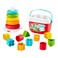 Fisher-Price Baby's First Blocks and Rock-a-Stack gift set, 2 plant-based toys for infants ages 6 months and older