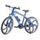 Ailejia Finger Racing Bicycle Mountain Bike Cake Topper Mini Dirt Bike Bicycle Model Cool Boy Toy (Racing Bike Blue)