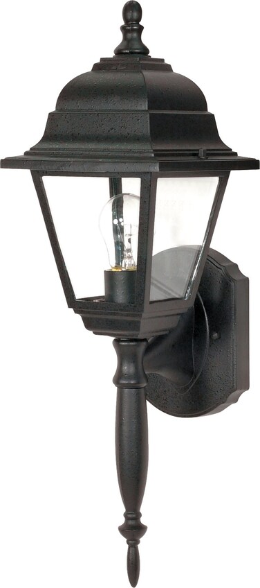 Nuvo 60/542 One Light Outdoor Wall Mount, 18 Inches, Black