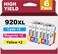 A 920 Ink Cartridges, Aoou 6 Pack Compatible 920XL 920 XL Ink Cartridge for Officejet 6500 6000 7000 7500 6500A 7500A Printer (2 Cyan, 2 Magenta, 2 Yellow) 6 Pack