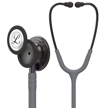 3M Littmann Classic III Monitoring Stethoscope, 5873, More Than 2X as Loud*, Weighs Less**, Stainless Steel Smoke-Finish Chestpiece, Grey Tube, 27" Violet Gray Stem, and Smoke Headset
