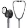 3M Littmann Classic III Monitoring Stethoscope, 5873, More Than 2X as Loud*, Weighs Less**, Stainless Steel Smoke-Finish Chestpiece, Grey Tube, 27" Violet Gray Stem, and Smoke Headset