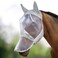 Harrison Howard CareMaster Horse Fly Mask Long Nose with Ears Full Face Moonlight Silver Large Full Size