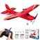 HAWK'S WORK 2 Channel RC Airplane, RC Plane Ready to Fly, 2.4GHz Remote Control Airplane, Easy to Fly RC Glider for Kids &amp; Beginners (Red)