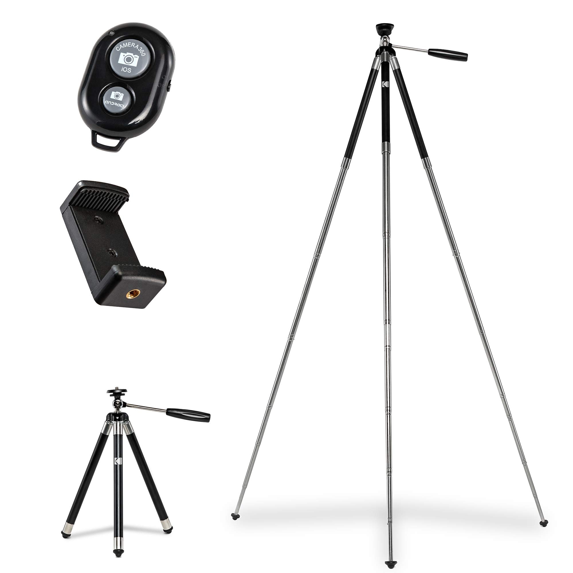 كوداك Kodak 42 Tripod 8-section Aluminum Stainless Steel Tripod W Bluetooth Remote