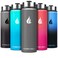 HYDRO CELL Stainless Steel Insulated Water Bottle with Straw - For Cold &amp; Hot Drinks - Metal Vacuum Flask with Screw Cap and Modern Leakproof Sport Thermos for Kids &amp; Adults (Graphite 24oz)