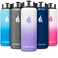 HYDRO CELL Stainless Steel Insulated Water Bottle with Straw - For Cold &amp; Hot Drinks - Metal Vacuum Flask with Screw Cap and Modern Leakproof Sport Thermos for Kids &amp; Adults (Lavender/White 40oz)