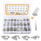 VIGRUE 1230 Pieces M2 M3 M4 M5 Flat Head Socket Cap Screws 304 Stainless Steel Cap Bolts Nuts Washers Assortment Kit with 4Pcs Hex Wrenches