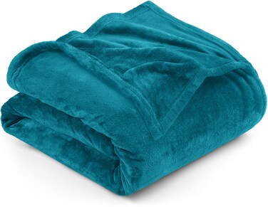 Utopia Bedding Fleece Blanket King Size Turquoise 300GSM Luxury Anti-Static Fuzzy Soft Microfiber Bed Blanket (90x102 Inch)