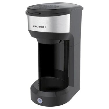 Frigidaire 1-Cup Single Serve Retro Coffee Maker with Fast Brew Technology &amp; Single Touch Control, Ideal for Tight Places on Countertops or Office Tables, Black