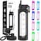 FIT Strong &amp; Healthy 32 oz Glass Water Bottle with Time Marker &amp; Silicone Sleeve - w/Handle &amp; 2 Leakproof Lids Straw &amp; Spout Lid, Wide Mouth, BPA Free 1 Liter Motivational Drinking Bottle, Black