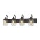 Elk Home Hamel Vanity Light - 4-Light in Oil Rubbed Bronze Finish, with Clear Seeded Glass, Transitional Style