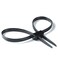 10 PCS Heavy Duty Strong Police Zip Tie Handcuffs Disposable Nylon Double Locking Cuffs Black Plastic Cable Ties, 250-lbs Tensile Strength, 27.5" Long