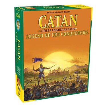 CATAN Legend of The Conquerors Scenario Expansion - Defend Catan from a Fierce Invasion! Strategy Game, Family Game for Kids &amp; Adults, Ages 14+, 3-4 Players, 120 Min Playtime, Made by CATAN Studio