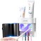Boperzi Dustproof Cover Toothbrush Holder Wall Mounted Automatic Dispenser for Shower Bathroom Set with 2 Toothpaste Squeezers(No Electric, No Light)