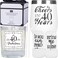MEANT2TOBE 12 oz Stainless Steel 40th Birthday Tumbler, White, Reusable, Insulated, Gift for Her