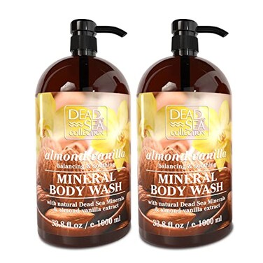 Dead Sea Collection Hemp &amp; Coconut Lime Body Wash for Women and Men &ndash; with Pure Dead Sea Minerals - Cleanses and Moisturizes Skin - Pack of 2 (67.6 fl. oz)