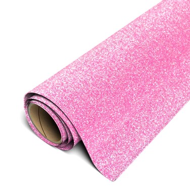 Siser Glitter HTV 11.8"x5ft Roll - Iron on Heat Transfer Vinyl (Flamingo Pink)
