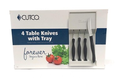Cutco 4 Table Knives with Tray