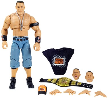 WWE John Cena Ultimate Edition Wave 5 Multiple-Pose 6-inch Action Figure, for 8 years and up, with Entrance Gear, Extra Heads &amp; Swappable Hands