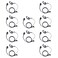 2 Pin G Shape Earpiece Headset with Ptt Mic for Motorola cls1110 cp200 cls1410 cp185 cp200d rdm2070d walkie Talkie 2 Way Radio(10 Packs)