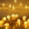 ANJAYLIA 60 LED Globe String Lights, Battery Operated Fairy Lights with Remote for Kids Room Dorm Classroom Outdoor Christmas Tree Decor, Warm White