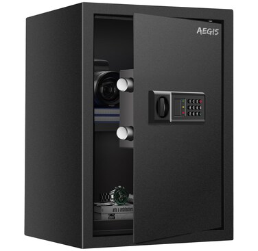 AEGIS 1.7 Cubic Feet Cabinet Safe Box with Digital Password &amp; Keys Electronic Security RV Safe Box Money Lock Box for Home Hotel Office Business Jewelry Gun Cash