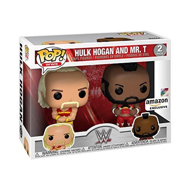 Funko Pop! WWE - Hulk Hogan &amp; Mr. T, Hulkamania 2 Pack, Amazon Exclusive (51720)