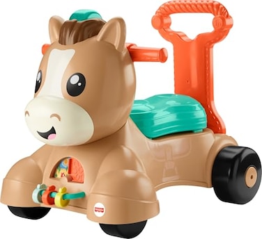 Fisher-Price Baby Learning Toy, Walk Bounce &amp; Ride Pony Musical Walker &amp; Ride-On for Infants &amp; Toddlers Ages 9+ Months (Amazon Exclusive)