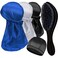 3PCS Silky Durags with Wave Brush for Men, Satin Doo Rags and Made with Boar Bristles Brushes for 360 Men Wave