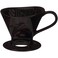 Melitta 1 Cup Porcelain Pour-Over Cone Coffeemaker, Glossy Black