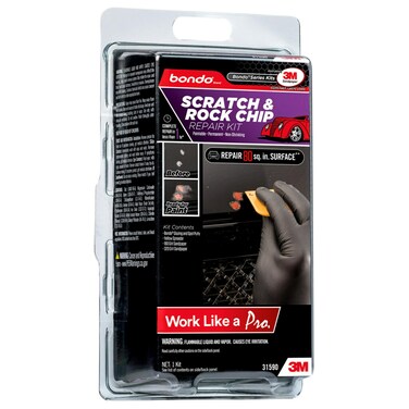Bondo Scratch &amp; Rock Chip Repair Kit, Paintable - Permanent - Non-Shrinking Repair in Less Than One Hour, 1 Kit