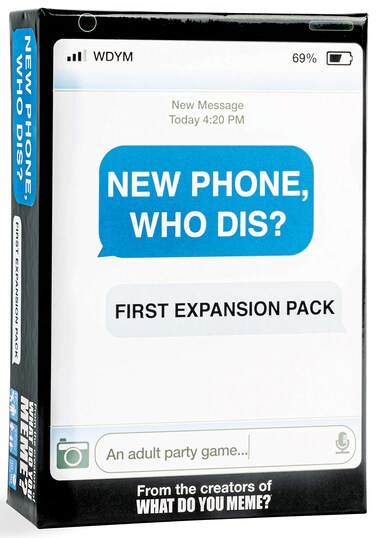 New Phone, Who Dis? Expansion Pack by Relatable, Designed to Add to New Phone, Who Dis? Core Games, The Viral Card Game for Adults, Great for Party Games, Includes 45 Inbox Cards and 135 Reply Cards