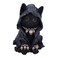 Nemesis Now Grim Reaper Cat Figurine, Hand-Painted Black Kitten with Olive Eyes and Skull Charms, Gothic Collectible Decor, 16cm