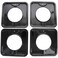 KITCHEN BASICS 101 Made in the USA SGP-400 4 Pack Black Porcelain 7.75&rdquo; Heavy Duty Square Gas Range Pans Replacement for WP786333, AP6011553, PS11744751.