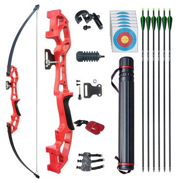 D&amp;Q Archery 50" Takedown Bow and Arrows Set for Adults 30lb 40lb Metal Riser Right Hand Longbow Kit for Beginner to Intermediate Hunting Target