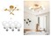 Modern Sputnik Chandelier, 6-Light Ceiling Light, 6 LED Light Bulbs Included for Bedroom,Dining Room,Kitchen,Office (Gold)