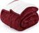 Utopia Bedding Sherpa Blanket Queen Size (Red, 90x90 Inches) - Soft Lightweight Plush Fleece Reversible Blanket for Bed, Sofa, Couch, Camping and Travel