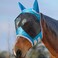 Harrison Howard CareMaster Pro Luminous Horse Fly Mask Large Eye Space Standard with Ears UV Protection for Horse Dark Magenta XL Extra Full
